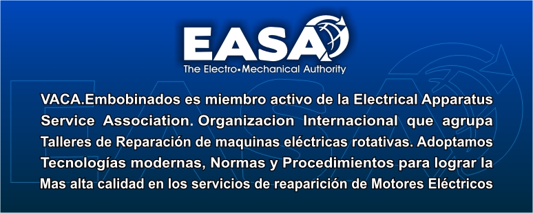 Reparacion de motores electricos EASA embobinados Vaca